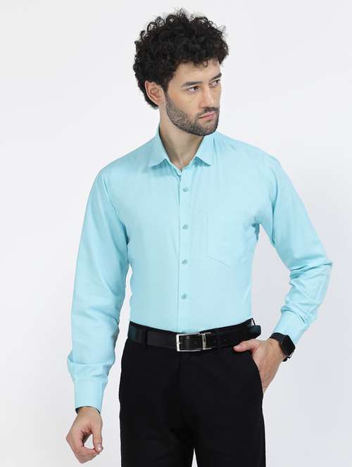 mens solids formal shirt - 20342340 - Very Small Image - 1