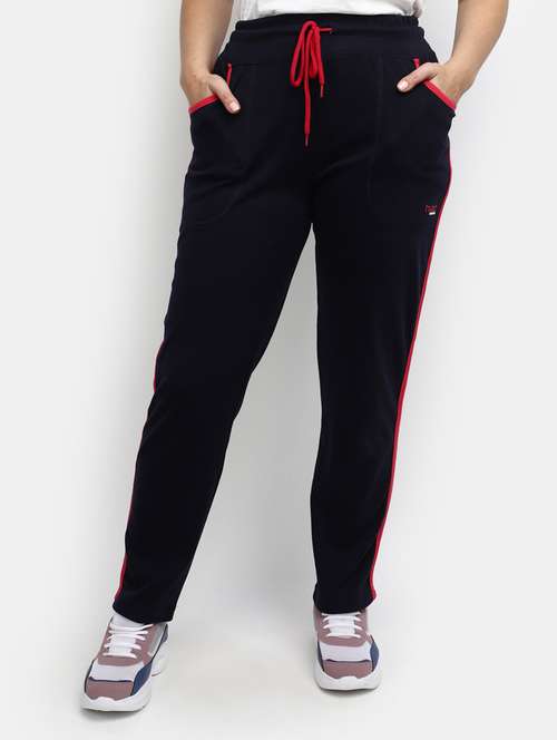 women dark blue cotton yoga pants - 20422768 - Very Small Image - 1