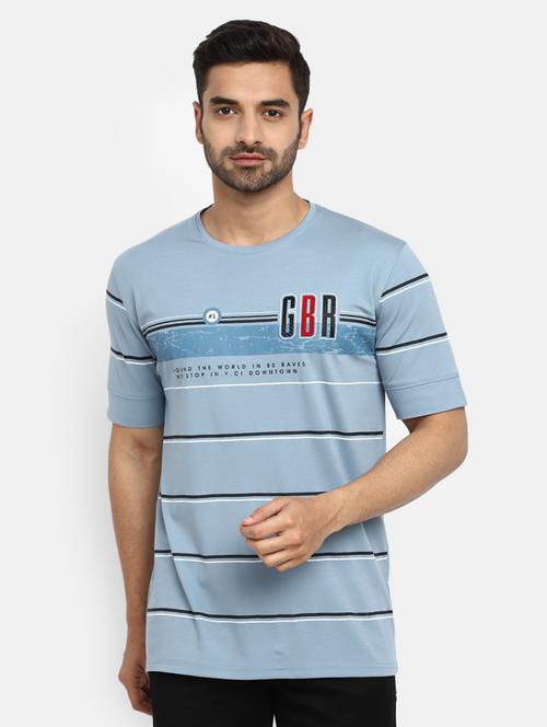 men round neck printed regular t-shirt - 20599883 - Very Small Image - 1