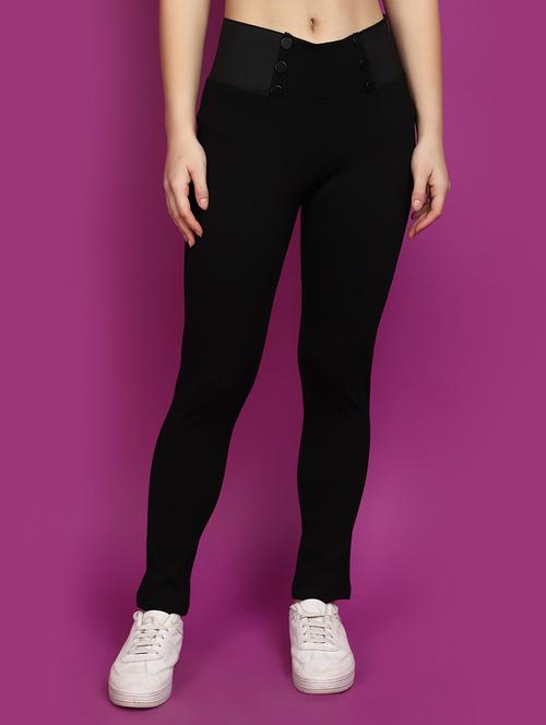 black cotton jeggings - 20725191 - Very Small Image - 1