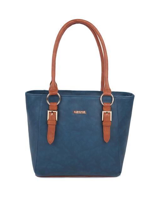 blue leatherette (pu) handbag - 20755066 - Very Small Image - 1