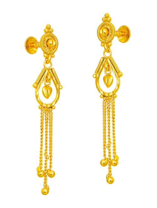 gold plated drop earrings - 20757403 - Very Small Image - 1
