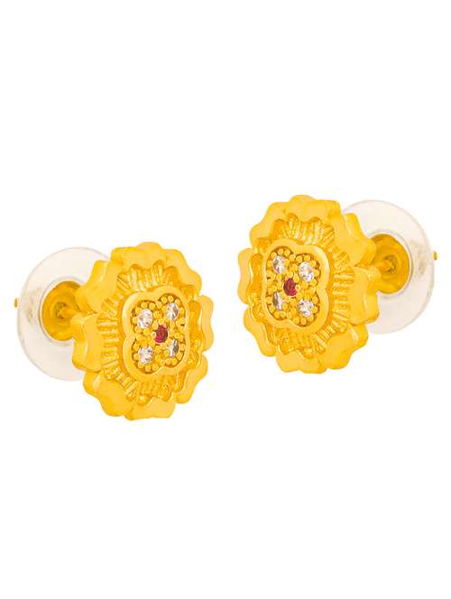 gold plated studs earrings - 20758102 - Very Small Image - 1