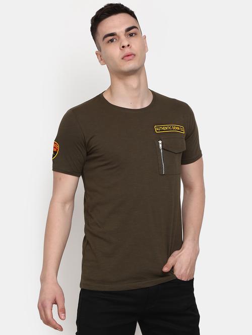 men placement print cotton t-shirt - 20799584 - Very Small Image - 1