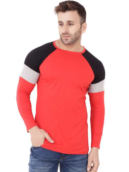 red cotton blend t-shirt - 20841549 - Very Small Image - 1