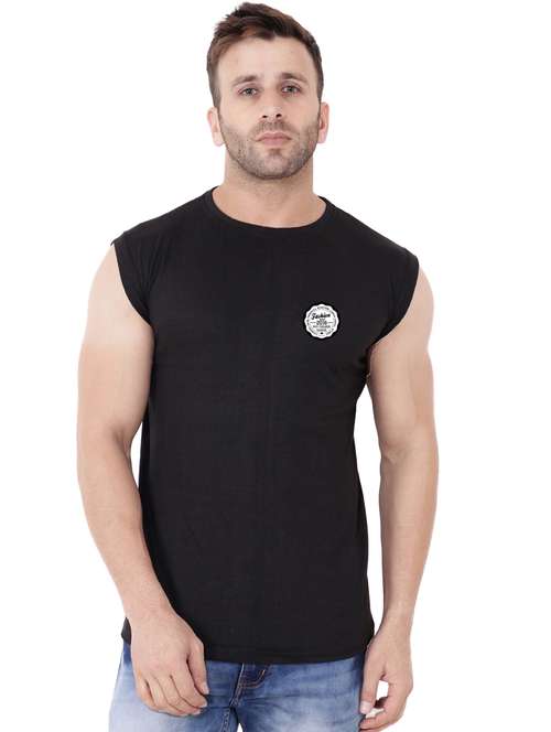 black cotton blend t-shirt - 20841583 - Very Small Image - 1