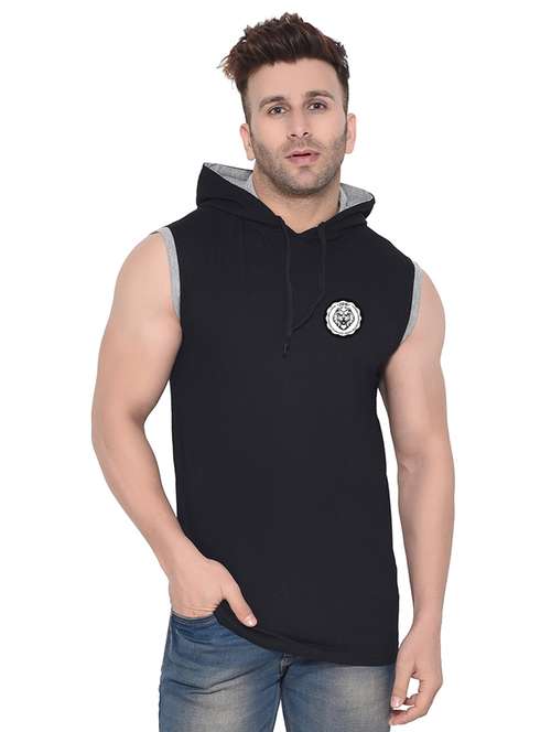 black cotton blend t-shirt - 20842044 - Very Small Image - 1