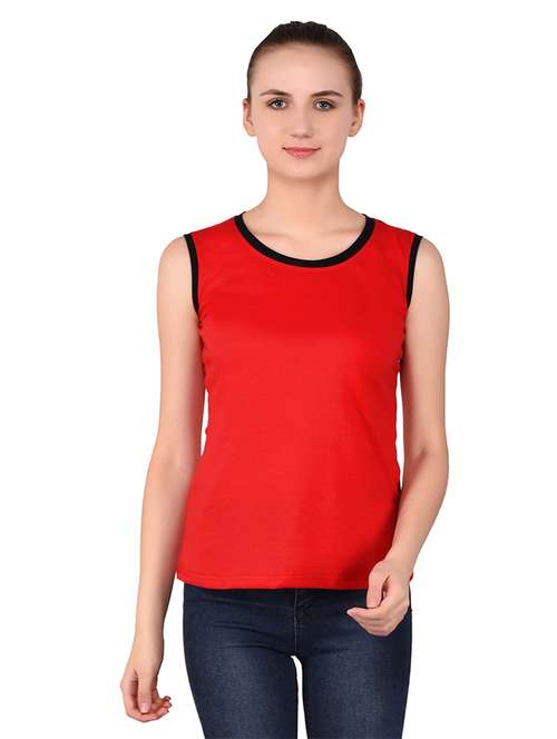 women solid round neck t-shirt - 20842142 - Very Small Image - 1
