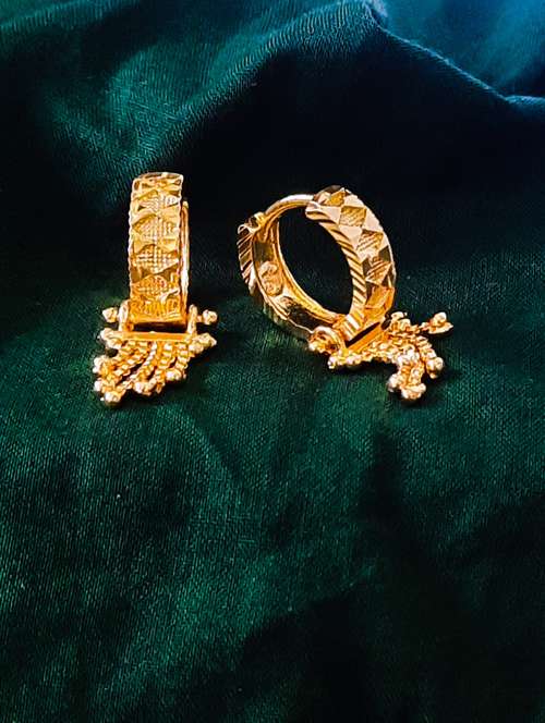 gold plated balli earrings - 20848875 - Very Small Image - 1