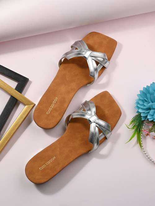 silver detailed slip on sandal - 20855451 - Very Small Image - 1