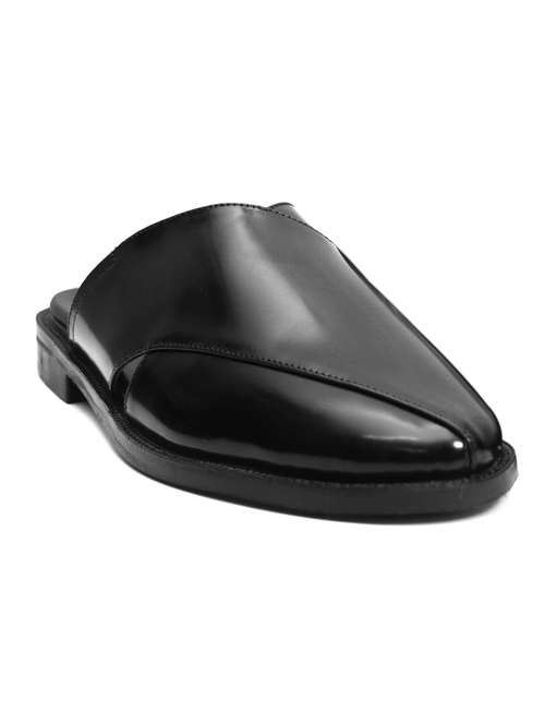 solid black slip on mules - 20857614 - Very Small Image - 1
