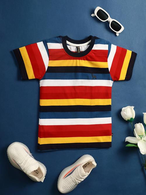 boys multicolored stripes regular t-shirt - 20930312 - Very Small Image - 1