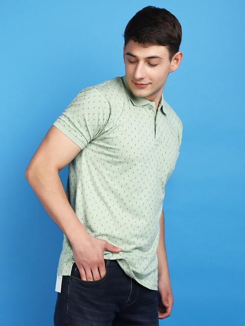 men polo neck printed t-shirt - 20934234 - Very Small Image - 1