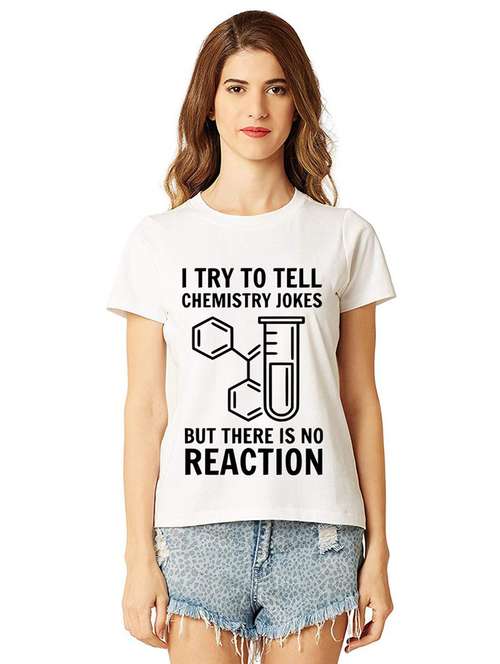 women's round neck front print t-shirt - 21015316 - Very Small Image - 1