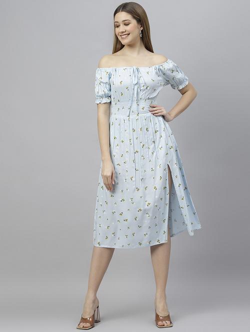 purist blue floral printed detailed dress - 21016656 - Very Small Image - 1