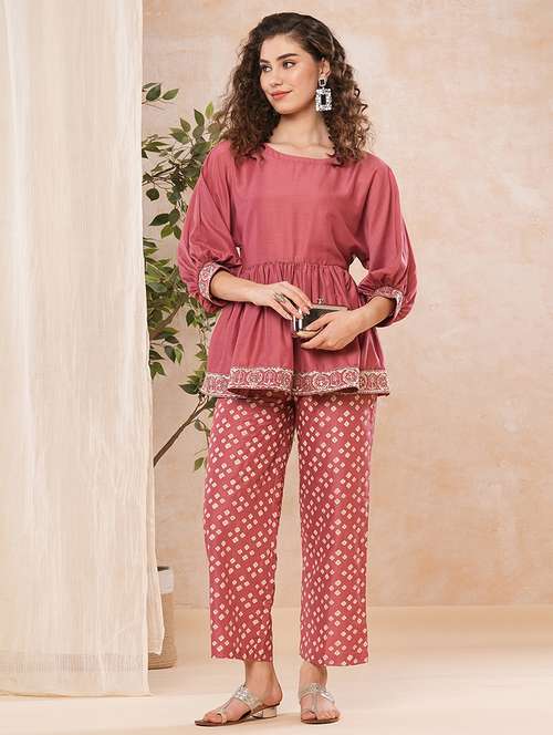 pink printed co-ord set - 21025255 - Very Small Image - 1