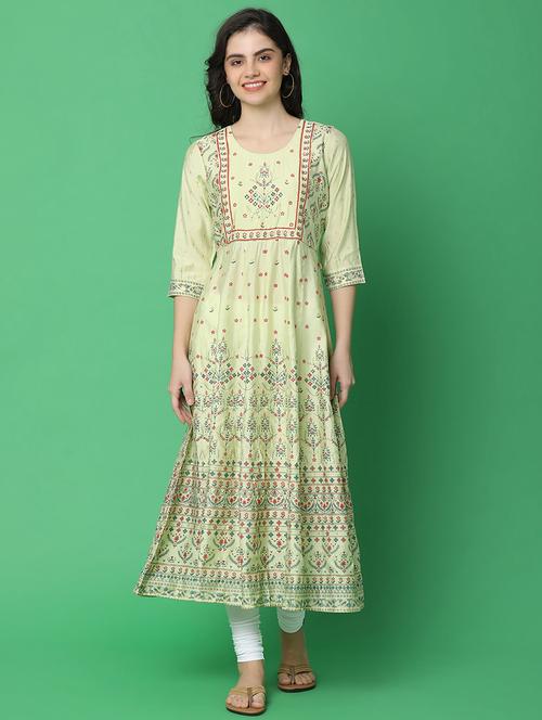women three quarter sleeve anarkali kurta - 21043499 - Very Small Image - 1
