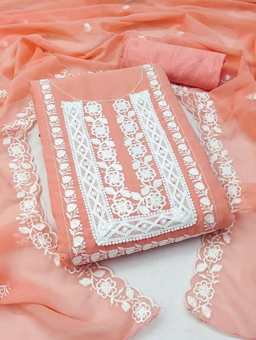 embroidered unstitched suit set - 21055795 - Very Small Image - 1