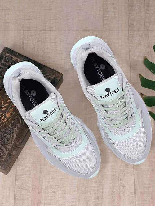 green mesh laceup sneakers - 21057780 - Very Small Image - 1