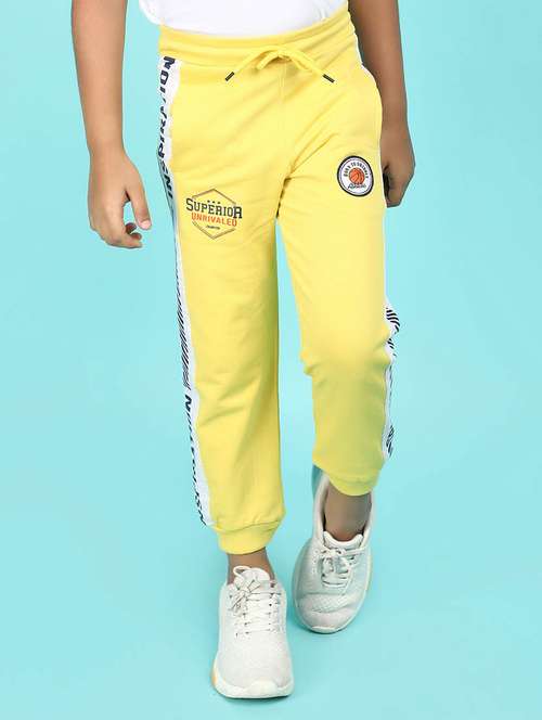 yellow cotton joggers - 21058136 - Very Small Image - 1