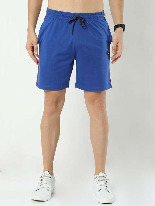 blue cotton blend short - 21099540 - Very Small Image - 1