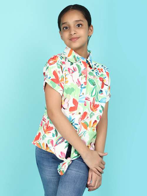 white printed cotton top - 21143128 - Very Small Image - 1