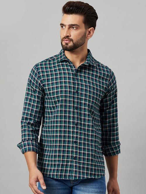 men checkered casual shirt - 21153357 - Very Small Image - 1