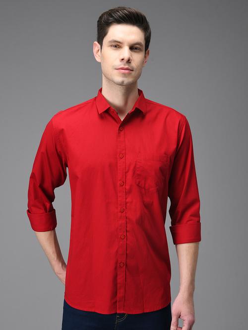 men solid cotton casual shirt - 21153410 - Very Small Image - 1
