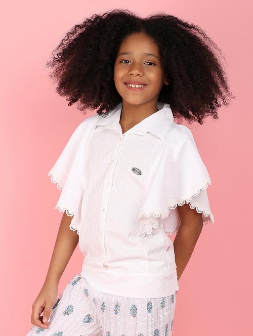 white self design cotton top - 21172216 - Very Small Image - 1