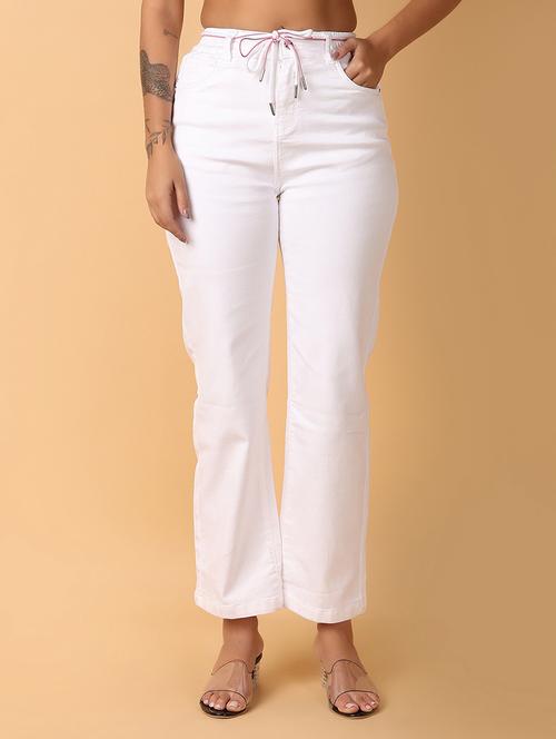 white solid ankle length jean - 21222350 - Very Small Image - 1