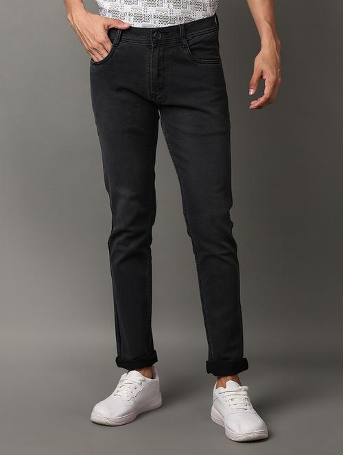men mid rise slim fit plain jeans - 21236126 - Very Small Image - 1