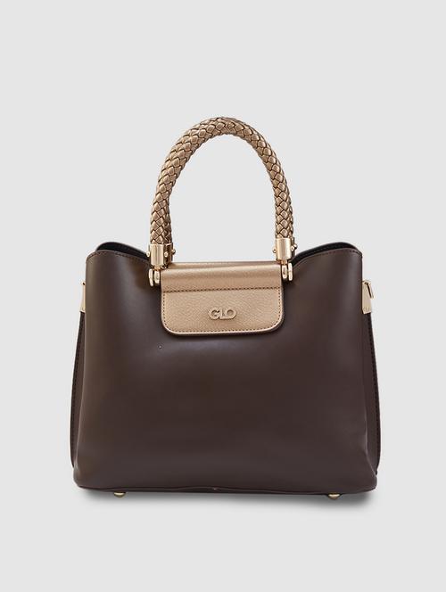 women brown leatherette (pu) handbag - 21237591 - Very Small Image - 1