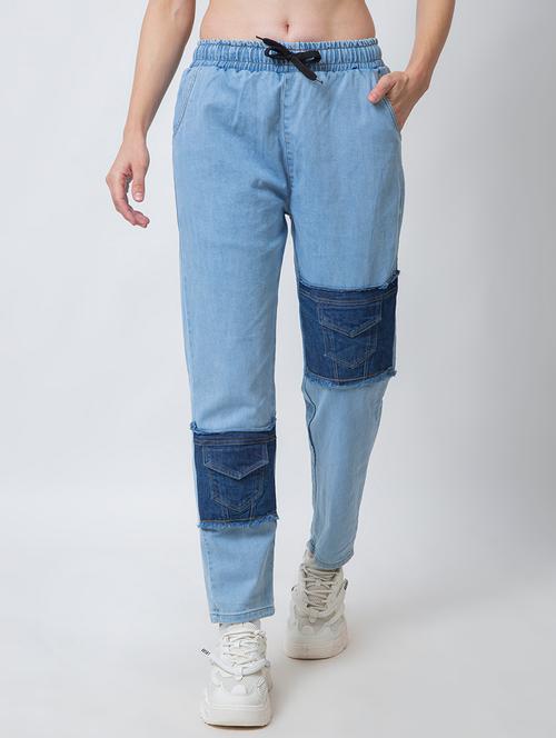 women light blue cotton jeans - 21246651 - Very Small Image - 1
