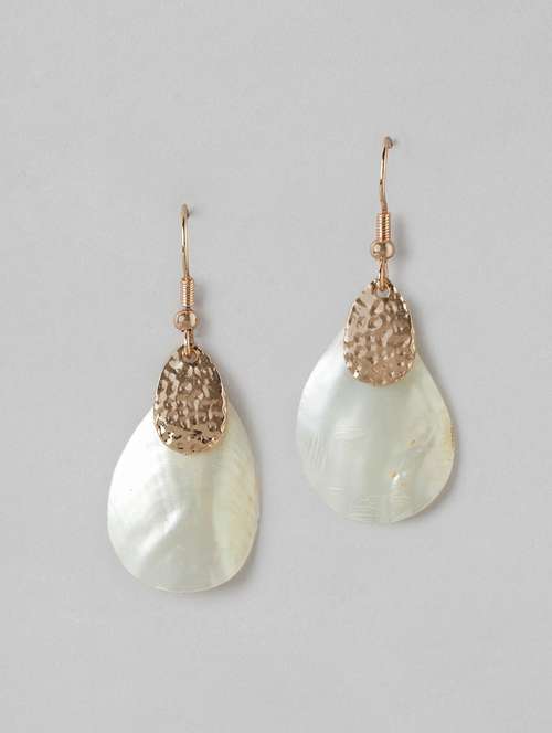 white metal drop earring - 21253016 - Very Small Image - 1