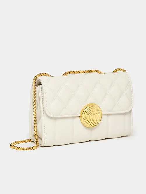 white leatherette (pu) handbag - 21253383 - Very Small Image - 1