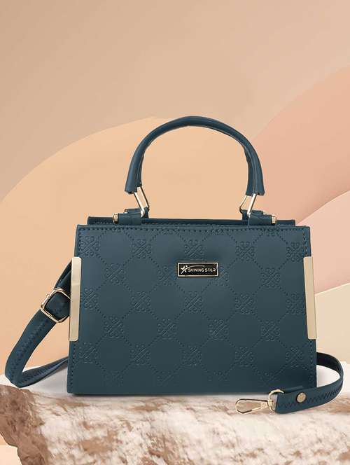 solid leatherette (pu) handbag - 21273750 - Very Small Image - 1