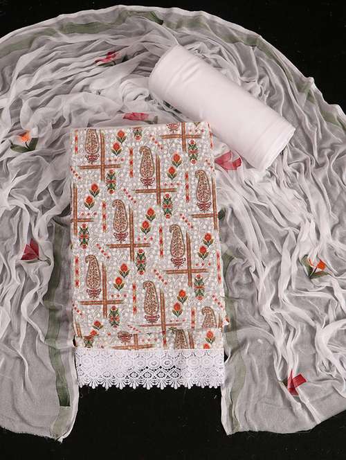 women printed unstitched suit set - 21290163 - Very Small Image - 1
