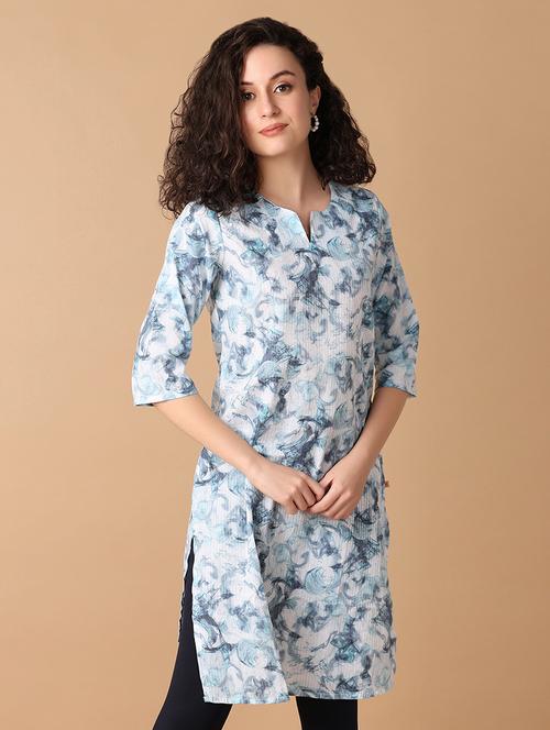 women white cotton straight kurta - 21311039 - Very Small Image - 1