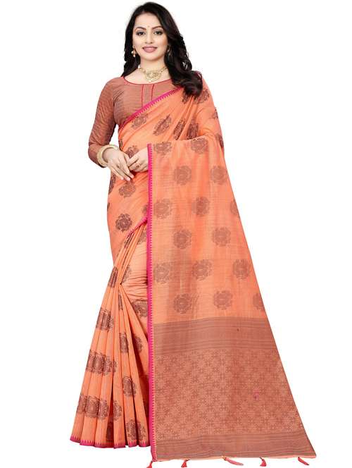 women self design handloom saree with blouse - 21317897 - Very Small Image - 1