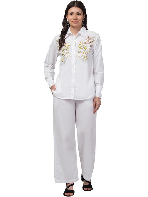 women embroidered shirt and trouser co-ord set - 21331292 - Very Small Image - 1