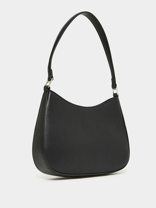 black leatherette (pu) solid handbag - 21332533 - Very Small Image - 1