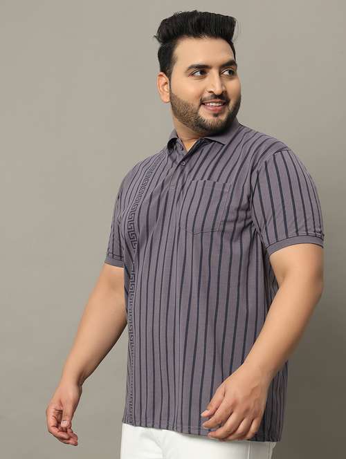 men plus size polo t-shirt - 21338238 - Very Small Image - 1