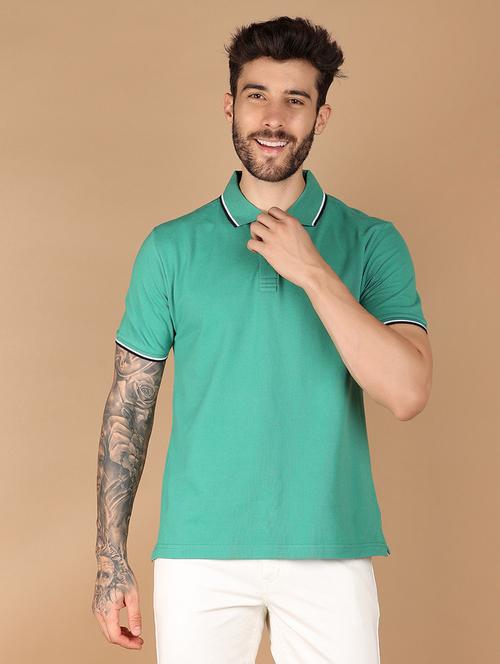 men solid cotton polo t-shirt - 21341794 - Very Small Image - 1