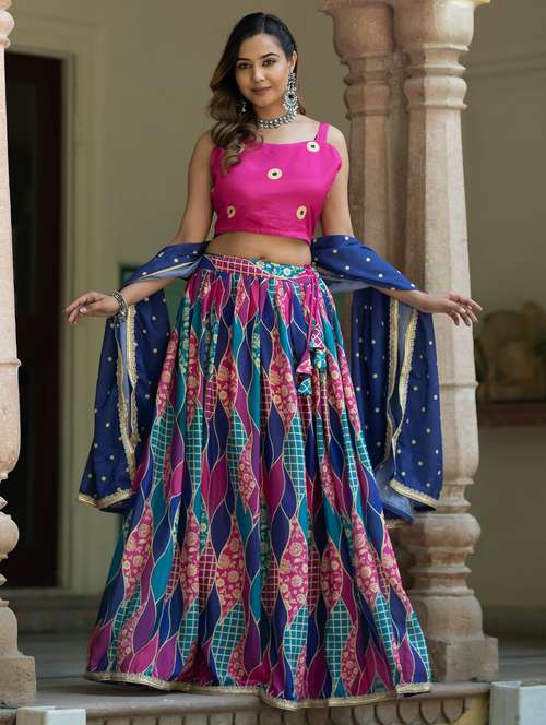 women semi-stitched lehenga choli with dupatta - 21342270 - Very Small Image - 1
