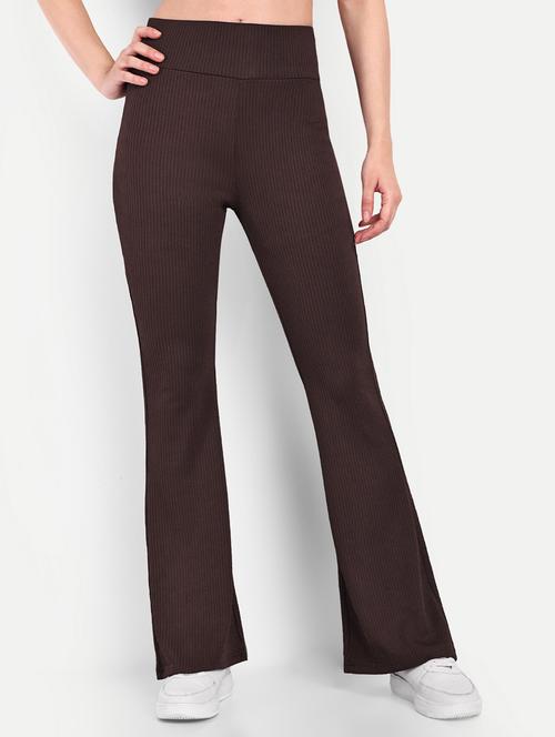 women solid high rise bootcut trouser - 21370248 - Very Small Image - 1