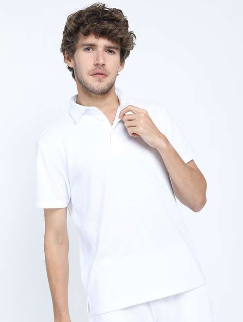 men plain polo neck t-shirt - 21375459 - Very Small Image - 1