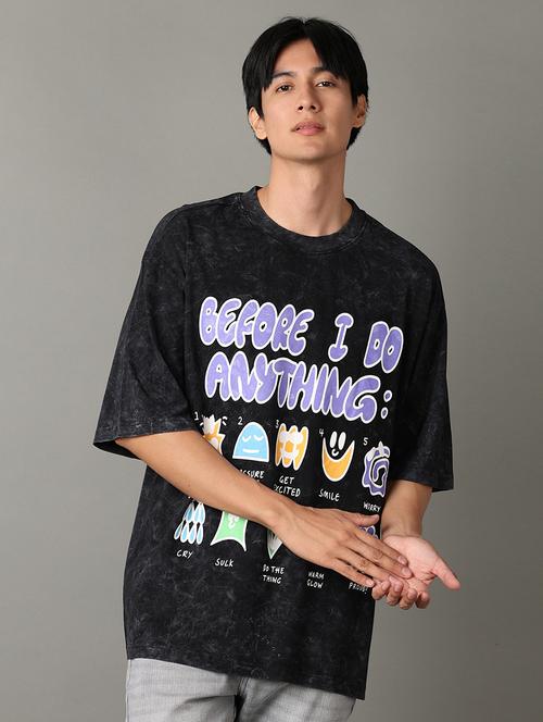 men crew neck front print t-shirt - 21389830 - Very Small Image - 1