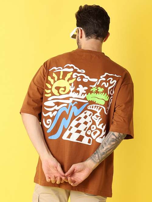 men crew neck back print t-shirt - 21391682 - Very Small Image - 1