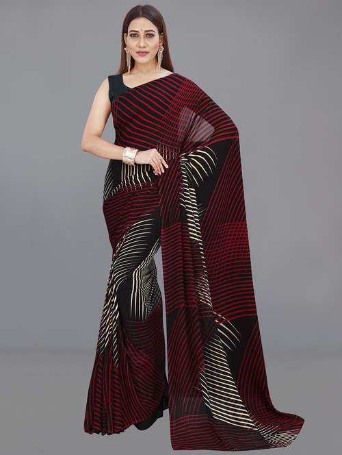 women printed saree with blouse - 21408509 - Very Small Image - 1