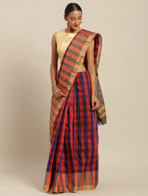 women self design handloom saree with blouse - 21456286 - Very Small Image - 1